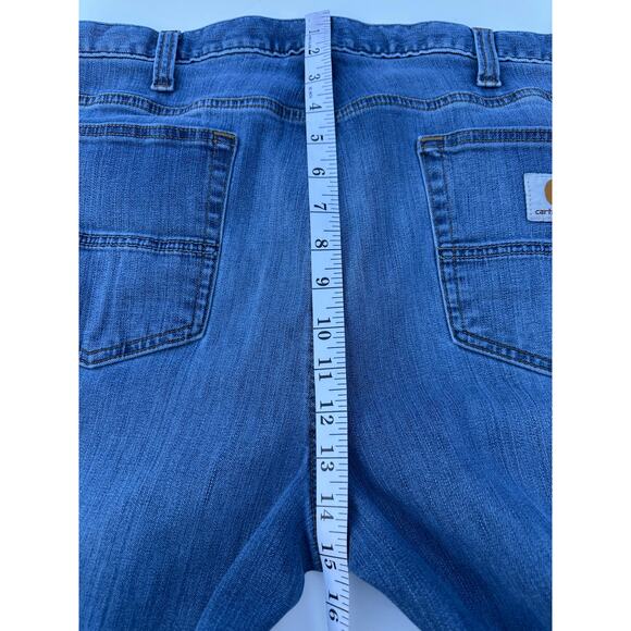 Carhartt Rugged Flex Relaxed Fit Mens Blue Jeans 36x34 Straight Leg Workwear - Picture 6 of 12